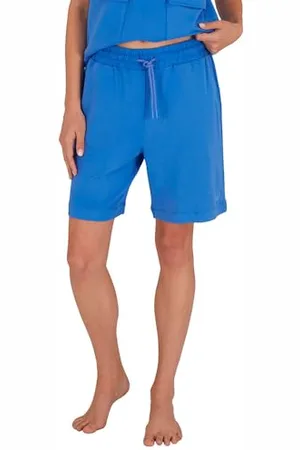 Emporio Armani Damskie wiskozowe polarowe bermudy krótkie fioletowe S, , S