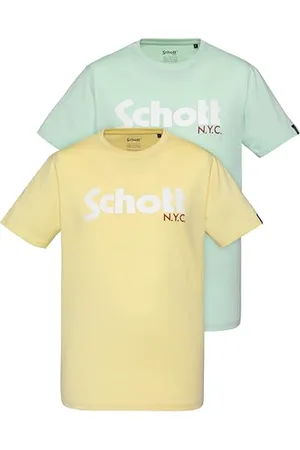 Schott NYC Zestaw 2 koszulek z logo Schott, TSPKLOGO, , XL