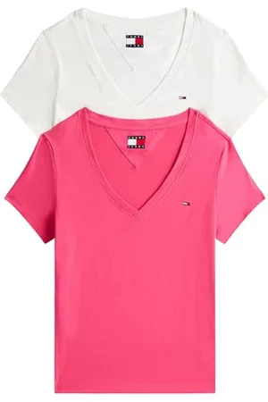Tommy Hilfiger Koszulka damska S/S, Multi (Ecru/Jewel Pink), L