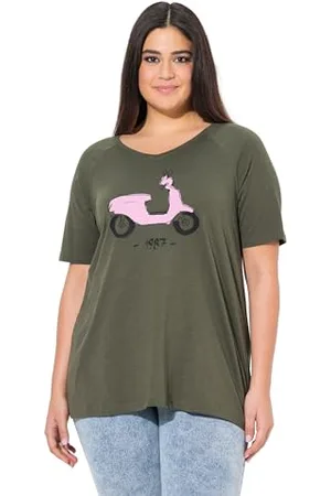 Ulla Popken Damska koszulka z nadrukiem Vespa, Raglan, , 54-56