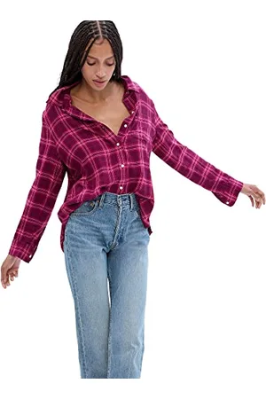 GAP Damska koszula flanelowa z guzikami, , S