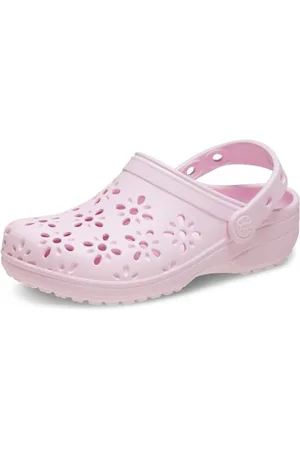 Crocs Unisex dziecięce klasyczne kwiatowe wycięte chodaki T, Różowe mleko, 38/39 EU