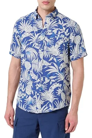 GANT REG BOTANICAL LEN DRINT SS SHIRT, , S