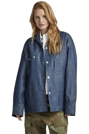 G-Star RAW Koszulka damska oversize, z długim rękawem, niebieska (raw Denim D303-001), L, , L