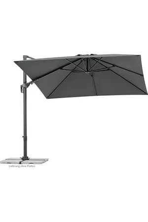 SCHNEIDER Rhodos Twist green Style parasol przeciwsłoneczny, kwadratowy, 300 x 300 cm, 727-15, stelaż aluminium/stal, obicie poliester 100% PET z recyklingu, hydrofobowy, 25,7 kg, , Groß