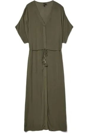VERO MODA Vmbente Ss Wide 7/8 Shirt Dress WVN Ga, , M