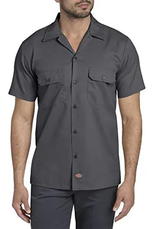 Dickies Męska koszula robocza z krótkim rękawem Flex Slim Fit Guzik, , M
