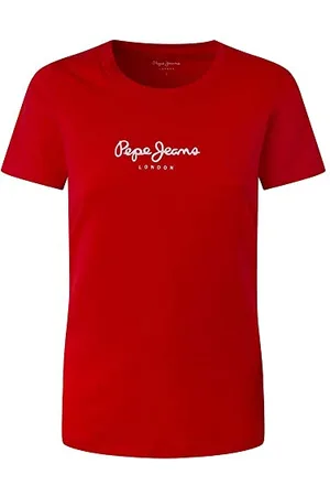 Pepe Jeans Koszulka damska NEW VIRGINIA SS N, czerwona (czerwona), XXS, , XXS
