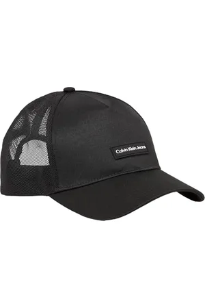 Calvin Klein Jeans Męska czapka z daszkiem INST Patch Trucker Cap, czarna, OS, , Rozmiar uniwersalny