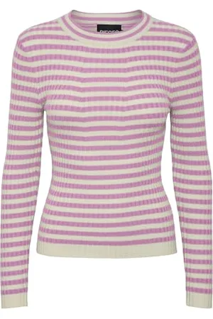 Pieces® Damski sweter Pccrista Ls O-Neck Knit Noos Bc, Pastel Lavender, XS