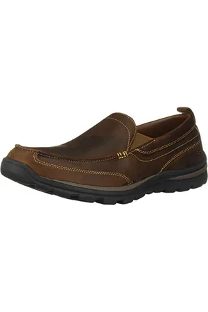Skechers Męskie mokasyny 63697, różne, Ciemny brąz - 45.5 EU