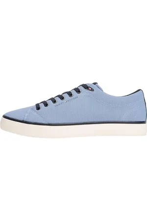 Tommy Hilfiger Męski TH HI Vulc CORE Low II MESH FM0FM05513 Low Top, niebieski (Brisk Blue), 9, , 43 EU