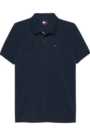 Tommy Hilfiger Męskie polo TJM Slim Placket EXT DM0DM20676 S/S Polo, niebieskie (Dark Night Navy), XXL, , XXL