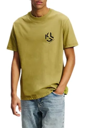 Karl Lagerfeld Reg Monogram Tee, Men, Green, T-Shirt, , XL