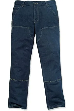 Carhartt Męskie wytrzymałe elastyczne luźne spodnie jeansowe z podwójnym przodem, Erie, 34W / 32L