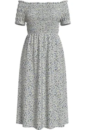 VILA Vilisa Off Shoulder Midi Smock Dress/DFS, , 40