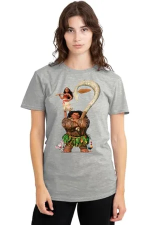 Disney Mandarin creative ltd Moana Maui Moana Stacked damska koszulka, , XXL, , XXL