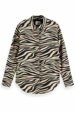 Scotch&Soda Damska koszulka z nadrukiem zwierzęcym, , 40