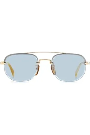 David beckham DB 1078/S okulary, złoty beżowy róg, 53 dla mężczyzn, złoty beżowy róg