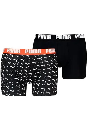 PUMA Męskie bokserki z elementami, 2 sztuki, Black/Red, XL