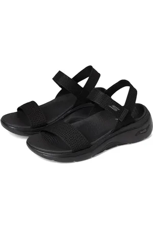 Skechers Damskie sandały GO Walk Arch FIT 2.0, czarne, 44 EU, , 40 EU