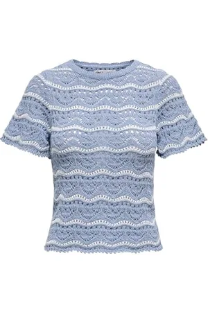 ONLY Onlannasofia Life Ss Stripe O-Neck KNT damskie paski, , L