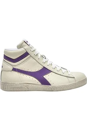 Diadora Game L High Waxed, Trampki Unisex-Dorosły, White/Violet Berry (C6210), 46 EU, , 46 EU