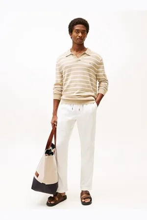 Tommy Hilfiger HARLEM SORONA LINEN MW0MW38801 Chino, biały, 36W/28L, , 36W / 28L