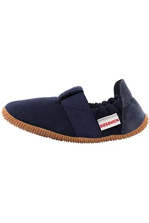 Giesswein Unisex dziecięce kapcie Söll-Slim Fit płaskie, Dk niebieski, 35 EU
