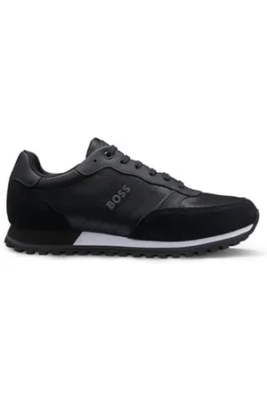 HUGO BOSS Męskie buty sportowe Parkour-L Runn Mixed-Material z markowym panelem bocznym, , 13 UK