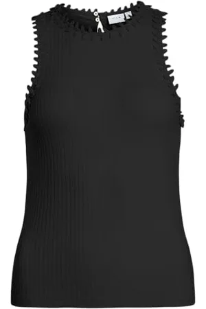 VILA Vibabia Leaf O-Neck S/L Top, , S