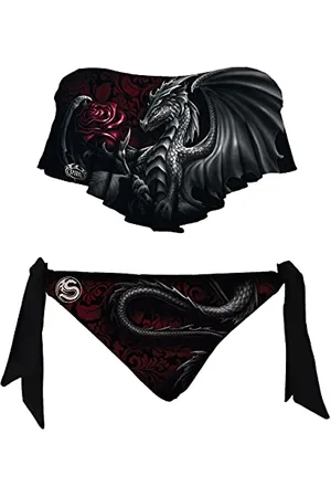 Spiral Dragon Rose - Allover Flapover Bikini strój kąpielowy, , XXL