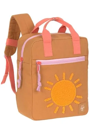 LÄSSIG LÄSSIG Plecak do przedszkola z pasem piersiowym, torba dziecięca, wodoodporny/Little One & Me Square Backpack Small, , Einheitsgröße, Nowoczesny
