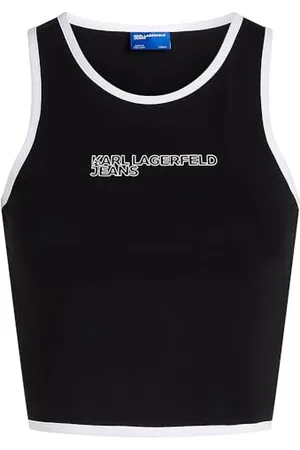 Karl Lagerfeld Outline Logo Top, damski, , top, , M
