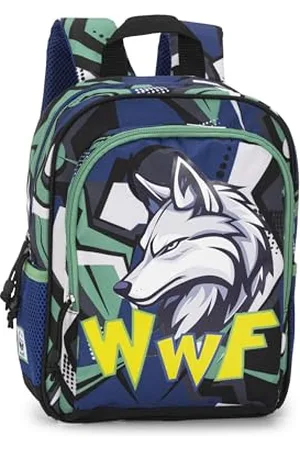 FRANCO COSIMO PANINI WWF oficjalny mini plecak WWF, z komorą główną i przednią kieszenią z zamkiem błyskawicznym, ramkami, regulowanymi i wyściełanymi plecami, wyściełanym tyłem i dnem, 23 x 30 x 10