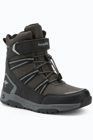 KangaROOS K-MJ Eldora EV RTX Snow Boot, Jet Black/Steel Grey, 13 UK dziecko, , 13 UK Child