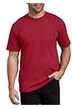 Dickies Koszulka męska z krótkim rękawem Heavyweight Heathered Crew Neck Tee, Rustykalny czerwony śpiew, 4XL Duże rozmiary wysoki