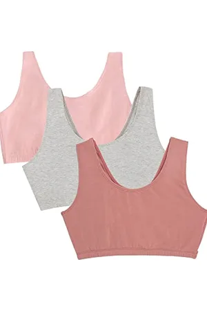 Fruit Of The Loom Damski biustonosz sportowy w stylu tank, Szary wrzosowy/zmierzch/rumieniona r a, 80