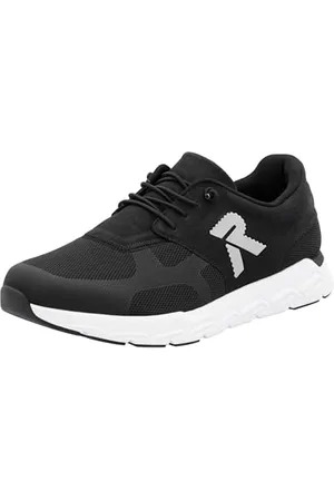 Rieker Męskie 09100 Sneakersy Low, czarne, 41 EU, , 41 EU