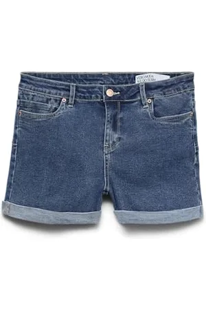 VERO MODA Damskie spodenki VMLUNA MR FOLD Mix GA NOOS, Medium Blue Denim, M, , M