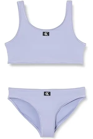 Calvin Klein CK JEANS Dziewczęcy BRALETTE BIKINI SET Bralette, , 10-12, , 10-12 lat
