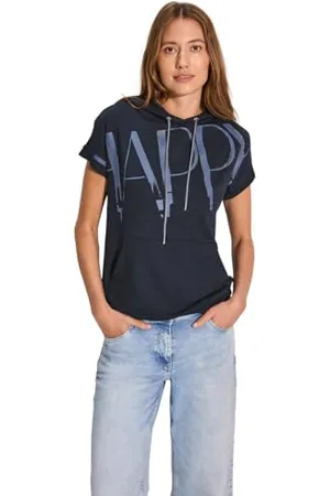 CECIL T-shirt z napisem, , S