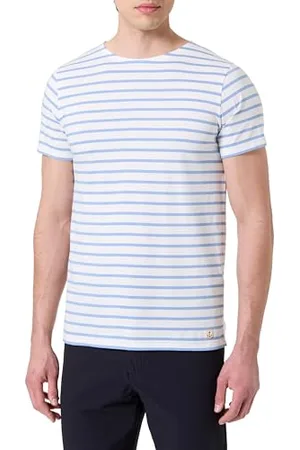 Armor.lux Męski marynarz z krótkim rękawem z lekkiej bawełny Heritage Round Neck, , L