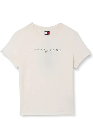 Tommy Hilfiger Damska koszulka TJW Slim Linear TEE EXT DW0DW18398 S/S T-Shirt, biała (starożytna biel), XL, , XL