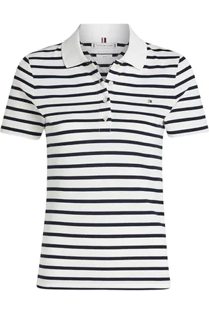 Tommy Hilfiger Damska koszulka polo 1985 SLIM PIQUE SS WW0WW43225, niebieska, XL, , XL