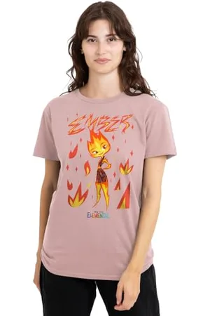 Disney Elemental Ember Fire damska koszulka, różowa, S, , S