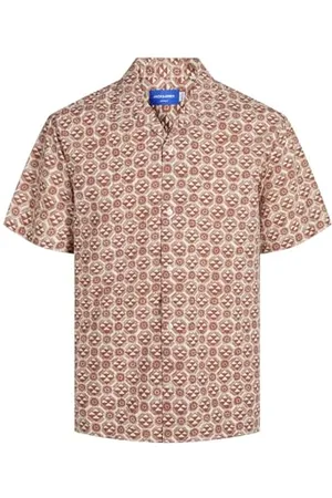 JACK & JONES JORLUKE Seersucker Resort Shirt SS LN, , XL