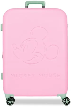 Disney Mickey Crazy Trip Walizka Średnia Róża 44,5 x 65 x 26 cm Twardy 3,86 kg Zamek TSA ABS 3,86 kg 75,21 L Wysuwany, , Talla única, średnia walizka