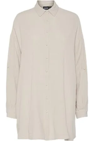 Pieces® Pcsastina Ls Oversized Long Shirt Bc, , S