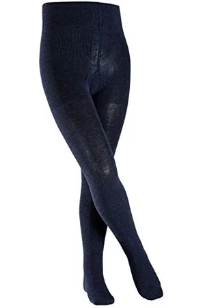 Falke Uniseks - dzieci Rajstopy Family K TI bawełna grube jednokolorowe 1 Para, Niebieski (Dark Marine 6170), 80-92